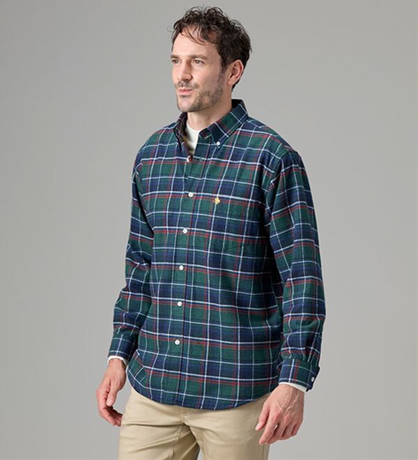 「＜ポロ・ビーシーエス＞裏ボアチェックシャツ（メンズシャツ）」｜詳細画像