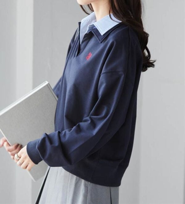 RANAN（ラナン）の「レイヤード襟付きスウェット（トレーナー・スウェット）」｜詳細画像