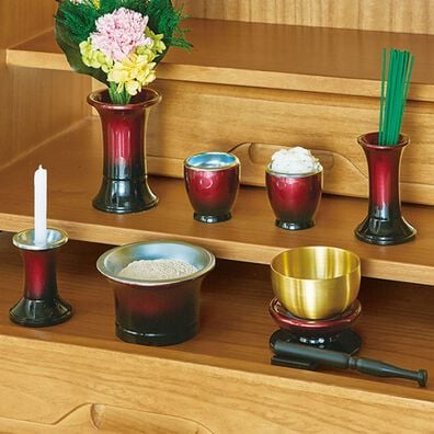 「お買得仏具＆おリン７点セット（レガシー）（仏壇・仏具）」