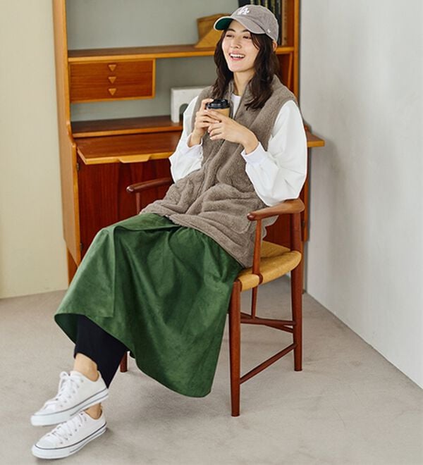 LAVIENNE（ラヴィエンヌ）の「ふわふわ暖かフリースベスト（ベスト）」｜詳細画像