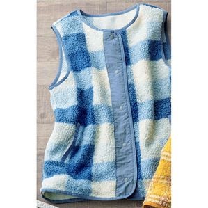 ルフラン（ルフラン）の「モコモコあったかボアベスト（ベスト）」｜サックス系