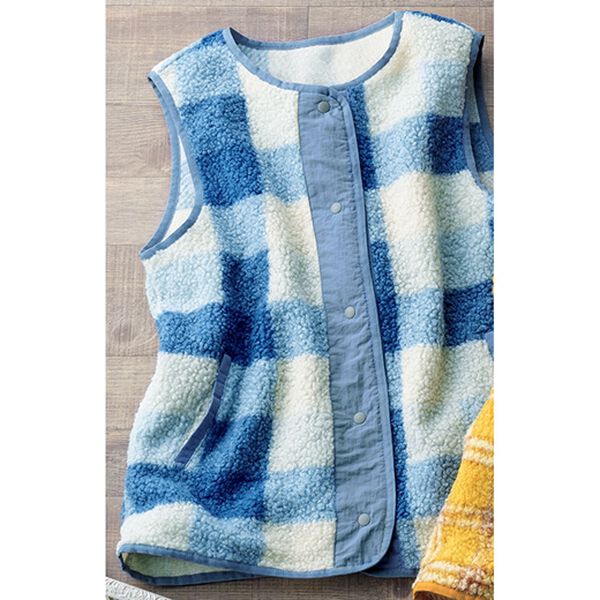 ルフラン（ルフラン）の「モコモコあったかボアベスト（ベスト）」｜サックス系