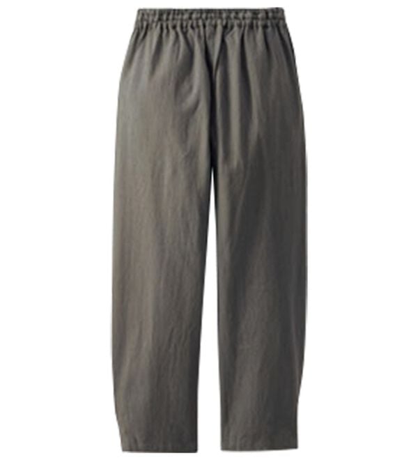 BELLUNA（ベルーナ）の「＜インド製＞スラブ綿タックデザインパンツ（フルレングスパンツ）」｜詳細画像