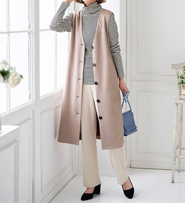 BELLUNA（ベルーナ）の「スエード調素材３ｗａｙジャンパードレス（ジャンパースカート）」｜詳細画像