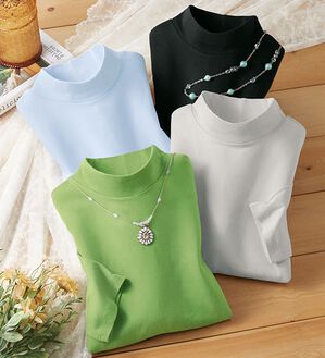 「【４色組】綿１００％ピタッとしにくい５分袖トップス（肌着・インナーウェア）」｜詳細画像