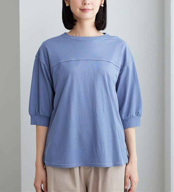 BELLUNA（ベルーナ）の「配色ステッチデザインプルオーバー（カットソー）」｜詳細画像