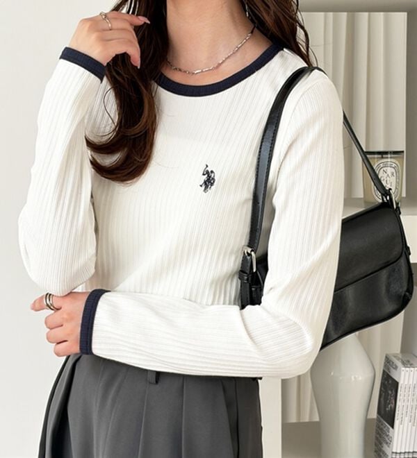 GeeRA（ジーラ）の「【U.S. POLO ASSN.】配色デザインリブロンT（カットソー）」｜詳細画像