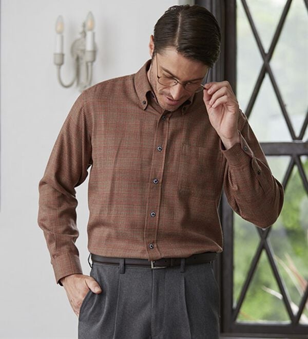 「着脱簡単！洗えるウールブレンドシャツ（メンズシャツ）」｜詳細画像