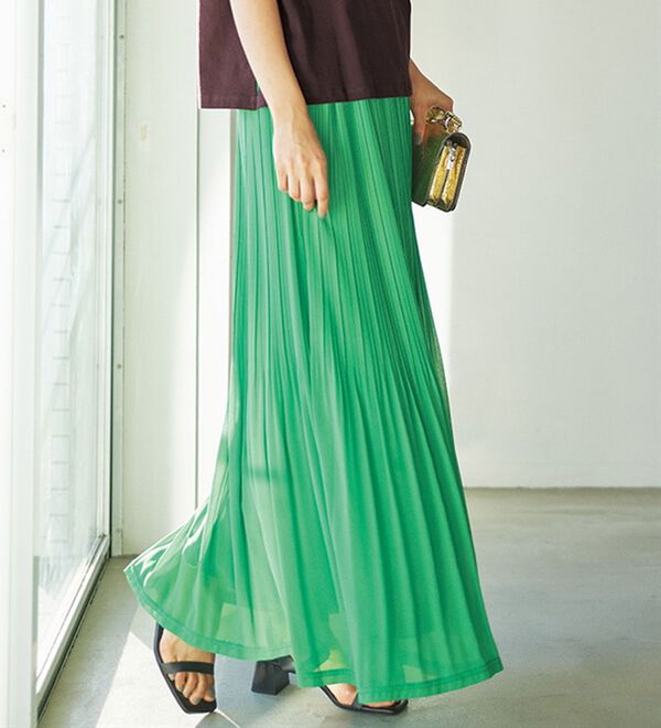 シフォンプリーツマキシスカート - ベルーナ【公式】