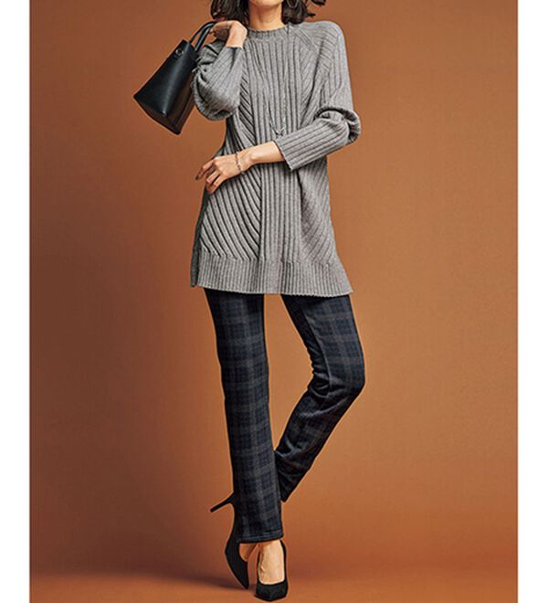 BELLUNA（ベルーナ）の「ポカポカすっきり！あったか裏ファーパンツ（フルレングスパンツ）」｜詳細画像