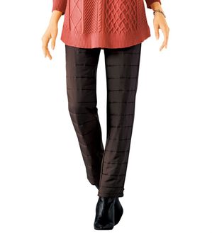 BELLUNA（ベルーナ）の「中わたで暖か！キルト切替＜ホカロン＞パンツ（フルレングスパンツ）」｜詳細画像
