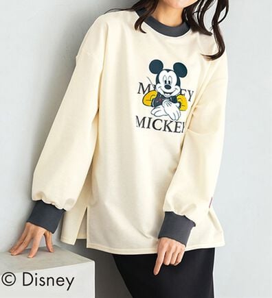 BELLUNA（ベルーナ）の「＜Ｄｉｓｎｅｙ＞リブ配色ゆったりトレーナー（トレーナー・スウェット）」