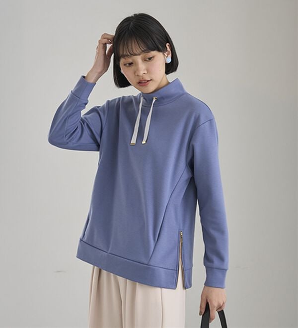 BELLUNA（ベルーナ）の「サイドジップスタンド衿プルオーバー（カットソー）」｜詳細画像