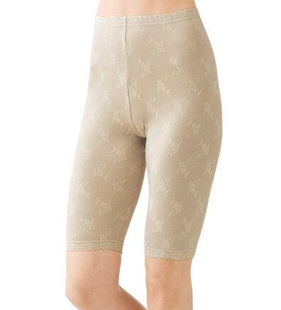「なめらかシルク入りジャカードボトム　５分丈（肌着・インナーウェア）」