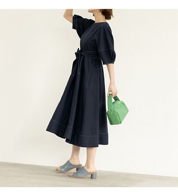 GeeRA（ジーラ）の「前後２ＷＡＹランタンスリーブフレアーワンピース（その他ワンピース）」｜詳細画像