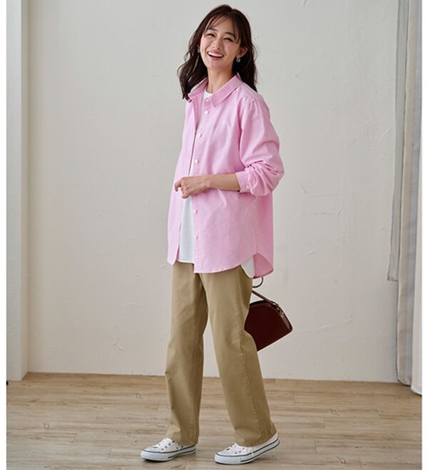 BELLUNA（ベルーナ）の「【ＰＯＬＯ　ＢＣＳ】オックス素材刺しゅうシャツ（シャツ）」｜詳細画像