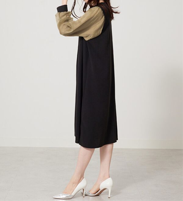 BELLUNA（ベルーナ）の「シアー袖デザインワンピース（その他ワンピース）」｜詳細画像