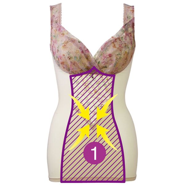 LAVIENNE（ラヴィエンヌ）の「ときめくフラワーレースボディシェイパー（ボディスーツ・シェイパー）」｜詳細画像