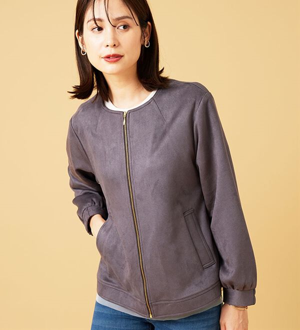 ベロア スエード 切替 ジャケット ベロア スエード 切替 ジャケット 【公式通販】