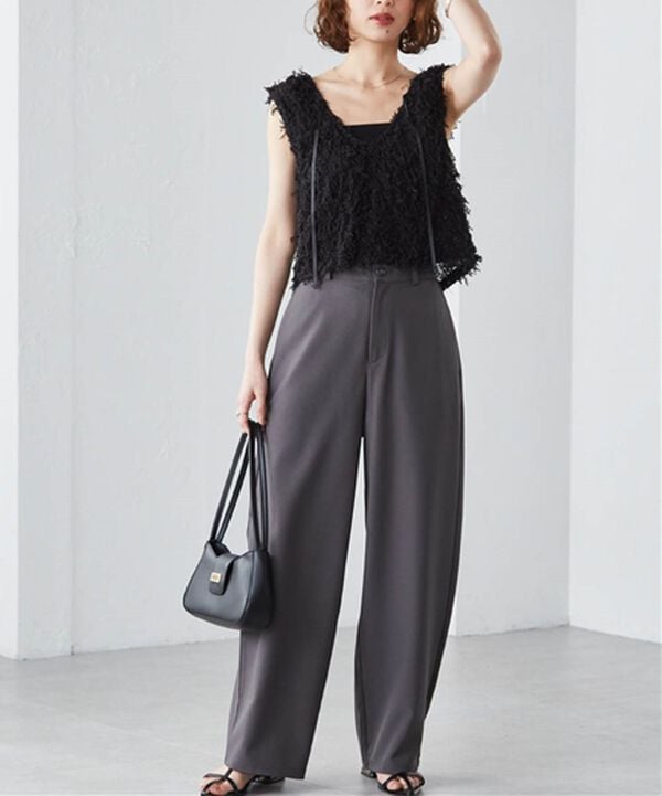 RANAN（ラナン）の「前後2WAYフリンジショートベスト（ベスト）」｜詳細画像