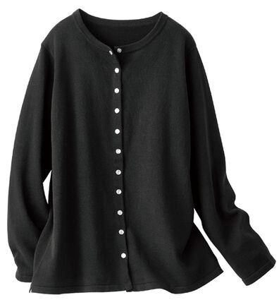 BELLUNA（ベルーナ）の「《ＨｕｇＲｅａｍコットン》ドットボタンニットカーディガン（ニットカーディガン）」