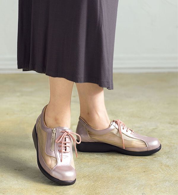 ルフラン（ルフラン）の「４Ｅ牛革涼しげチュールウォーキング（スニーカー）」｜詳細画像