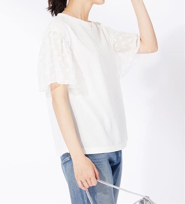 BELLUNA（ベルーナ）の「袖シアードット切替プルオーバー（カットソー）」｜詳細画像