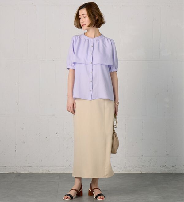 BELLUNA（ベルーナ）の「ケープ風デザインブラウス（ブラウス）」｜詳細画像