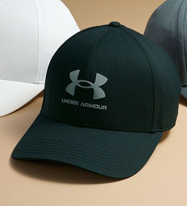 「＜アンダーアーマー＞ゴルフキャップ（メンズ帽子）」｜ブラック