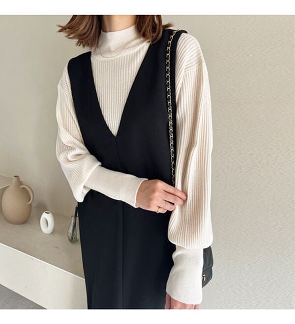 GeeRA（ジーラ）の「ボリュームスリーブハイネックニット（ニット・セーター）」｜詳細画像