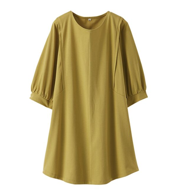 BELLUNA（ベルーナ）の「汗ジミ対策！ギャザー使いチュニック（チュニック）」｜詳細画像