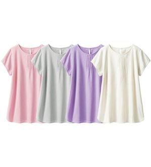 「【４色組】１枚で過ごせる綿１００％楊柳プルオーバー（肌着・インナーウェア）」｜4色組