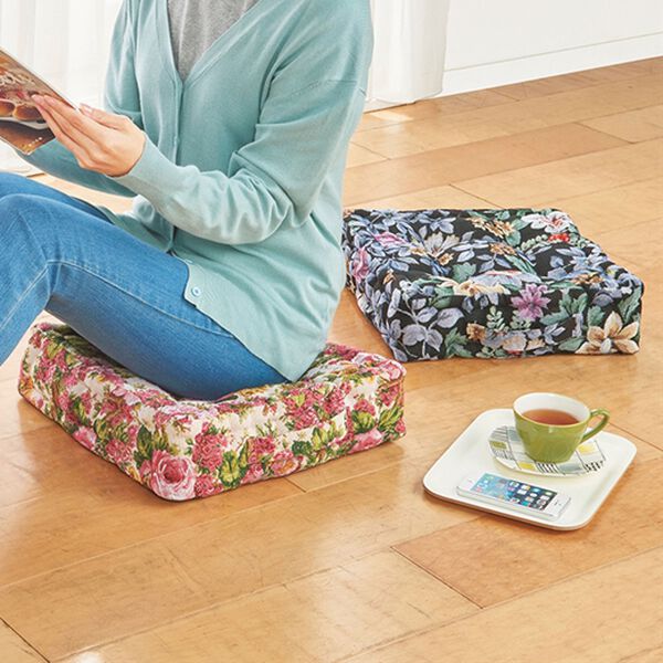 iellio（イエリオ）の「厚みたっぷりクッキー型クッション＜フロアクッション・座布団・シートクッション＞（クッション・クッションカバー）」｜詳細画像