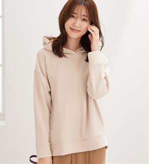 BELLUNA（ベルーナ）の「とろみ素材フードデザインパーカー（パーカー）」｜トープ