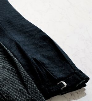 「国産　尾州・ウールカシミヤスラックス（メンズスラックス）」｜ネイビー