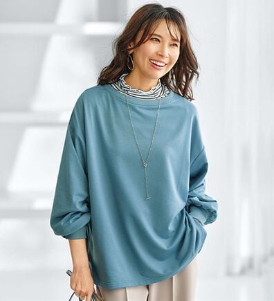 BELLUNA（ベルーナ）の「ロンＴ以上、スウェット未満！ゆったり抜け感プルオーバー（カットソー）」