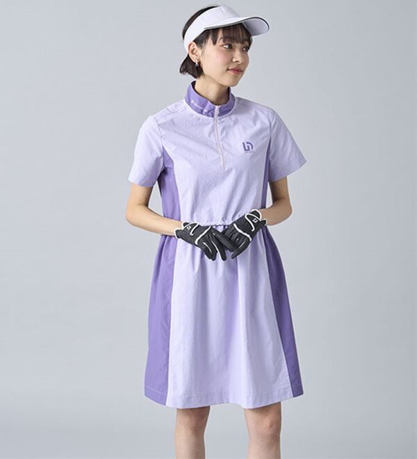 BELLUNA（ベルーナ）の「はっ水！配色ギャザーワンピース【UNDOVE】（その他ワンピース）」｜詳細画像