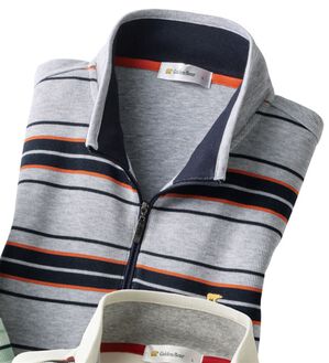 「＜ゴールデンベア＞軽い着心地のハーフジップトレーナー（メンズトレーナー）」｜ライトグレー