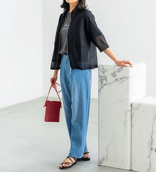 BELLUNA（ベルーナ）の「上品花柄レースジャケット（その他ジャケット）」｜詳細画像