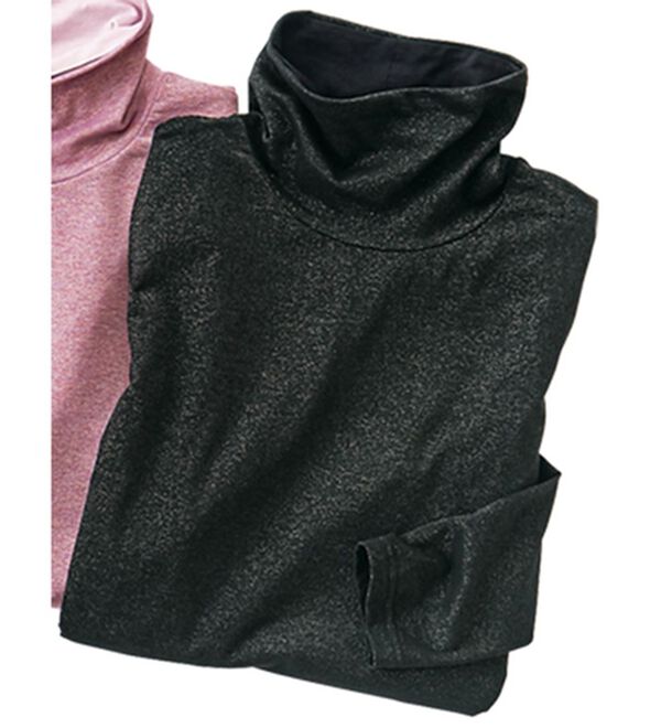 VINNO（ヴィノ）の「＜日本製＞艶めきシャイニープルオーバー（カットソー）」｜黒