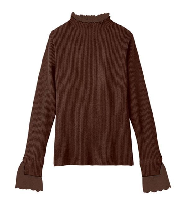 GeeRA（ジーラ）の「大人可愛い！レースが上品なハイネックニット（ニット・セーター）」｜詳細画像