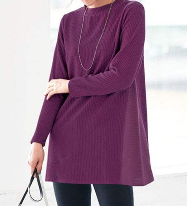 BELLUNA（ベルーナ）の「錯覚細見せ！テンセル（ＴＭ）繊維混チュニック（チュニック）」｜詳細画像