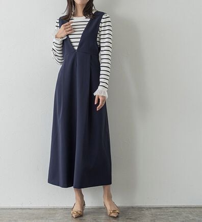 Pierrot（ピエロ）の「ウエストマークジャンパースカート（ジャンパースカート）」