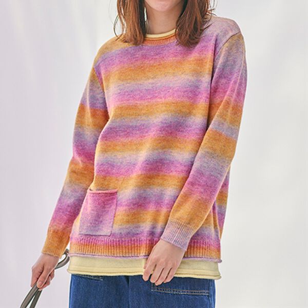 BELLUNA（ベルーナ）の「ポケット使いグラデーションニットプルオーバー（ニット・セーター）」｜詳細画像