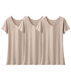 LAVIENNE（ラヴィエンヌ）の「【３枚組】＜グンゼ＞日本製　素肌の匠インナー同色３枚組（肌着・インナーウェア）」｜ペールブラウン