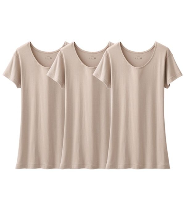 LAVIENNE（ラヴィエンヌ）の「【３枚組】＜グンゼ＞日本製　素肌の匠インナー同色３枚組（肌着・インナーウェア）」｜ペールブラウン