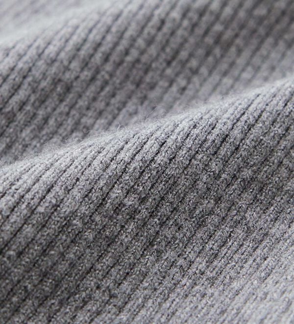 GeeRA（ジーラ）の「アシメネック袖ボタン付リブニット（ニット・セーター）」｜詳細画像