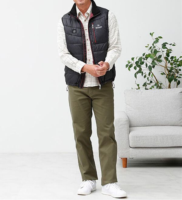 「＜ダンロップ・モータースポーツ＞秒・暖（すぐにあったか）ヒーター付ベスト（メンズベスト）」｜詳細画像