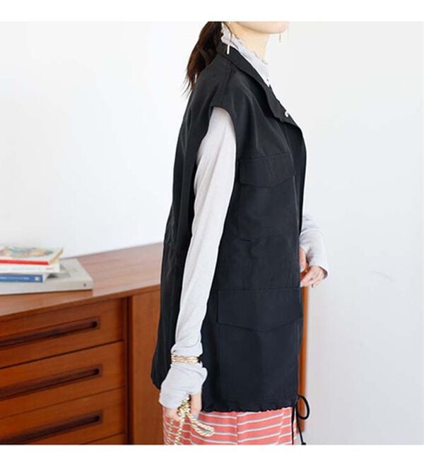 GeeRA（ジーラ）の「スタンドカラーミリタリーベスト（ベスト）」｜詳細画像