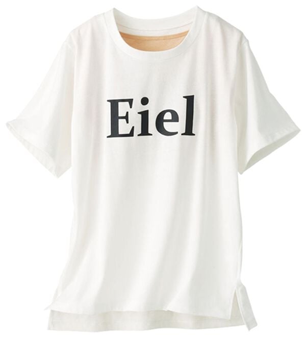 BELLUNA（ベルーナ）の「ミセスに嬉しいカップ付！おしゃれロゴＴシャツ（Tシャツ）」｜詳細画像